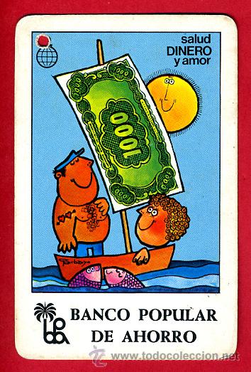 Collectionnisme Calendriers: CALENDARIO FOURNIER, PUBLICIDAD BANCO POPULAR DE AHORRO CUBA , 1982 ,ORIGINAL, CAL7271