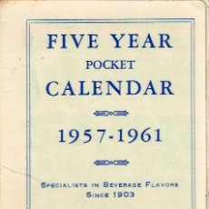 Coleccionismo Calendarios: CALENDARIO AMERICANO DE HURTY-PECK DE 1957 A 1961. Lote 43865368