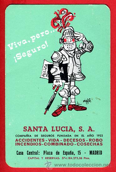 Colecionismo Calend&aacute;rios: CALENDARIO FOURNIER, PUBLICIDAD SANA LUCIA , 1972 ,ORIGINAL, CAL7403
