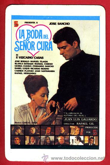 Colecionismo Calend&aacute;rios: CALENDARIO FOURNIER, PUBLICIDAD CINE PELICULA LA BODA DEL SE&Ntilde;OR CURA , 1980 ,ORIGINAL, CAL7411