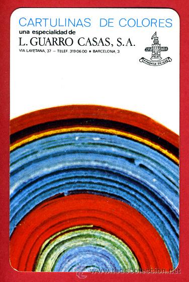 Colecionismo Calend&aacute;rios: CALENDARIO FOURNIER, PUBLICIDAD GUARRO CASAS , 1972 ,ORIGINAL, CAL7418