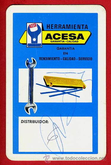 Colecionismo Calend&aacute;rios: CALENDARIO FOURNIER, PUBLICIDAD HERRAMIENTA ACESA , 1972 ,ORIGINAL, CAL7419