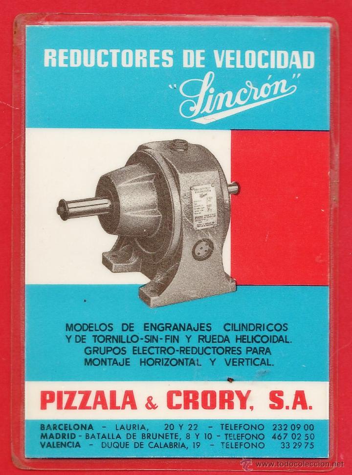 Coleccionismo Calendarios: calendario bolsillo - reductores de velocidad sincron / pizzala & crory - plastificado - a&ntilde;o 1970