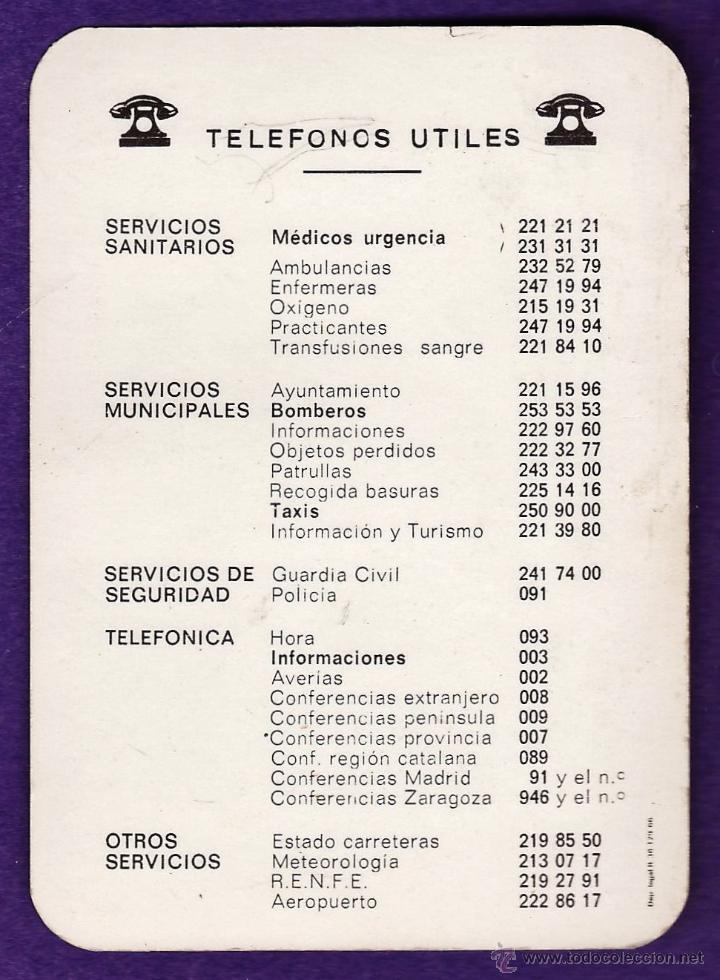 Collectables Calendars: calendario bolsillo - telefonos UTILES - SERVICIOS - URGENCIAS - sin publicidad - a&ntilde;o 1967