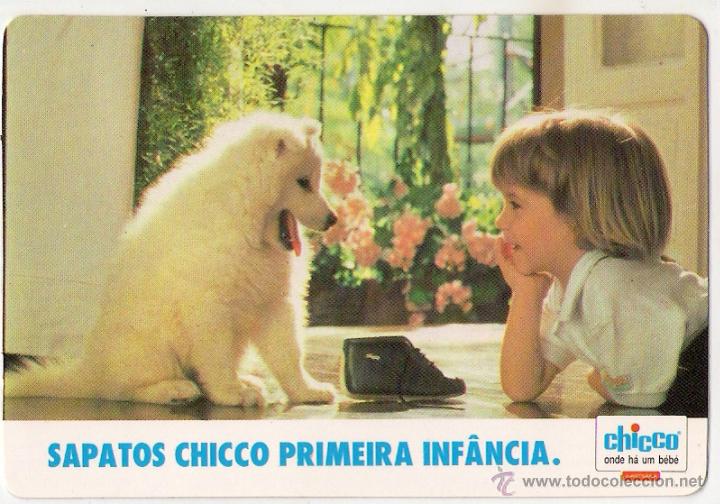 Collectionnisme Calendriers: -56934 CALENDARIO NI&Ntilde;A CON PERRO, A&Ntilde;O 1990, PUBLICITARIO CALZADOS CHICCO, EXTRANJERO