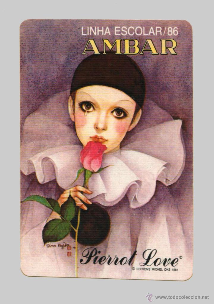 Coleccionismo calendarios: Calendario de bolsillo - Serie PUBLICIDAD - publicado en Portugal - a&ntilde;o:1986 -AMBAR