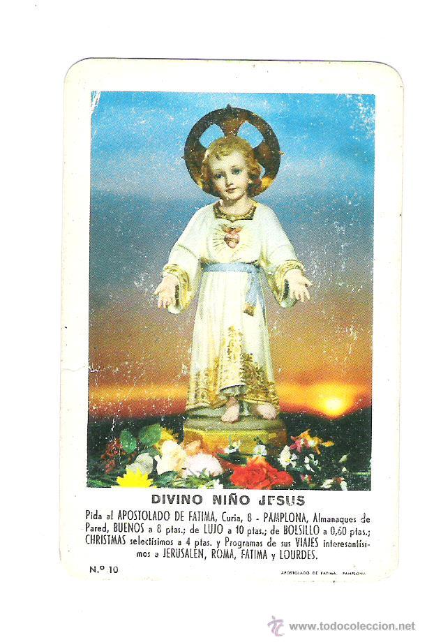 Coleccionismo calendarios: CALENDARIO FOURNIER 1963 DIVINO NI&Ntilde;O JESUS