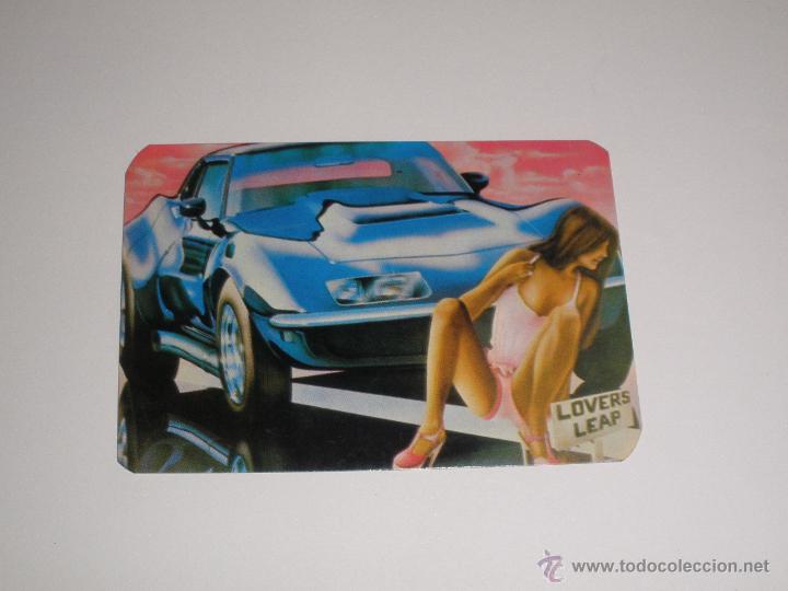 Coleccionismo calendarios: CALENDARIO EROTICO PORTUGAL 1985 - COCHE DEPORTIVO. CHICA. PINTURA