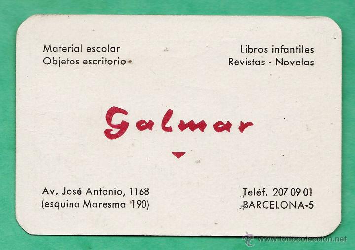Coleccionismo Calendarios: calendario bolsillo - papeleria galmar / barcelona - a&ntilde;o 1966