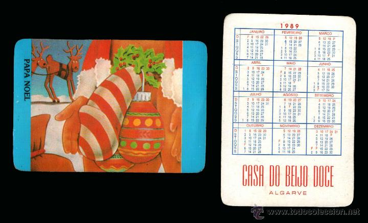 Coleccionismo Calendarios: Calendario de bolsillo, SERIE NAVIDAD, publicado en PORTUGAL, a&ntilde;o:1989 - PAPA NOEL