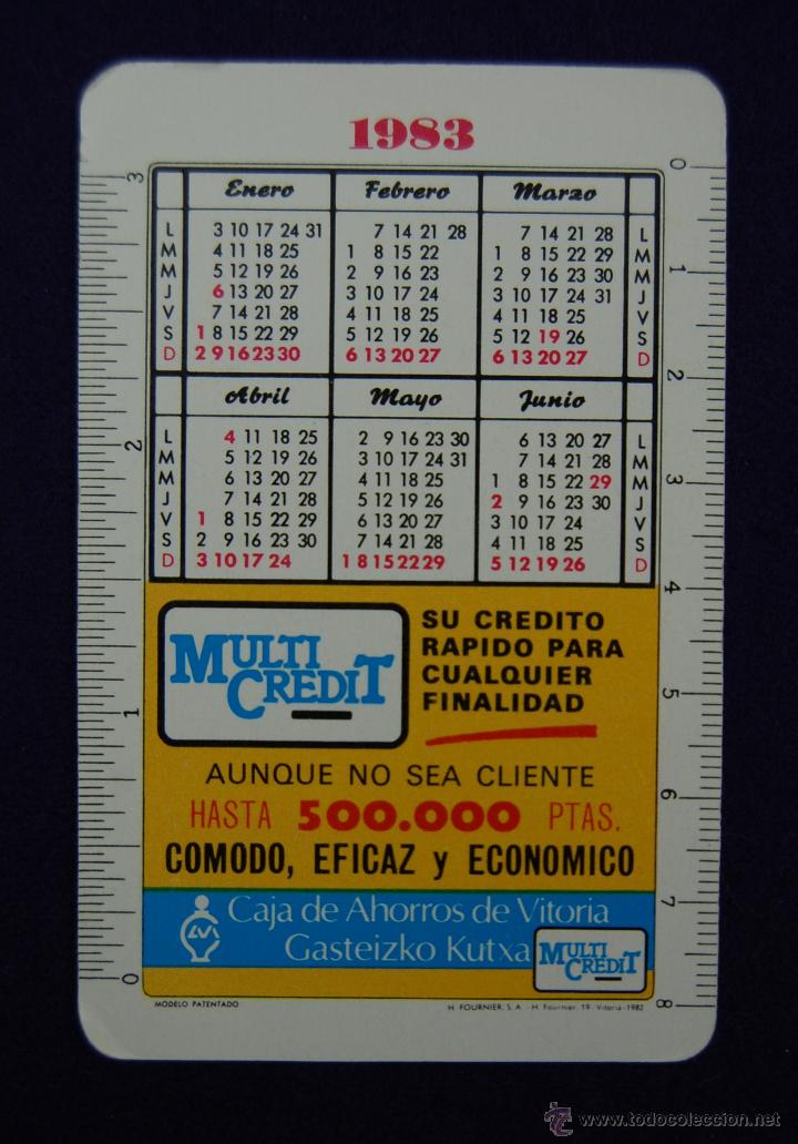 Collezionismo Calendari: CALENDARIO FOURNIER. CAJA DE AHORROS DE VITORIA. 1983