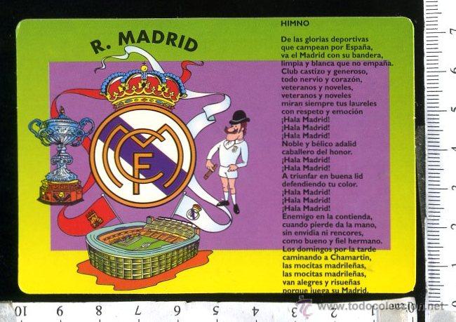 Coleccionismo Calendarios: CALENDARIO DEL REAL MADRID CON SU HIMNO  2001