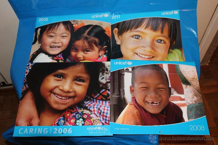 Sammeln von Kalendern: 4 ALMANAQUES DE UNICEF A&Ntilde;OS 2006 -2008 -2010 - 2011