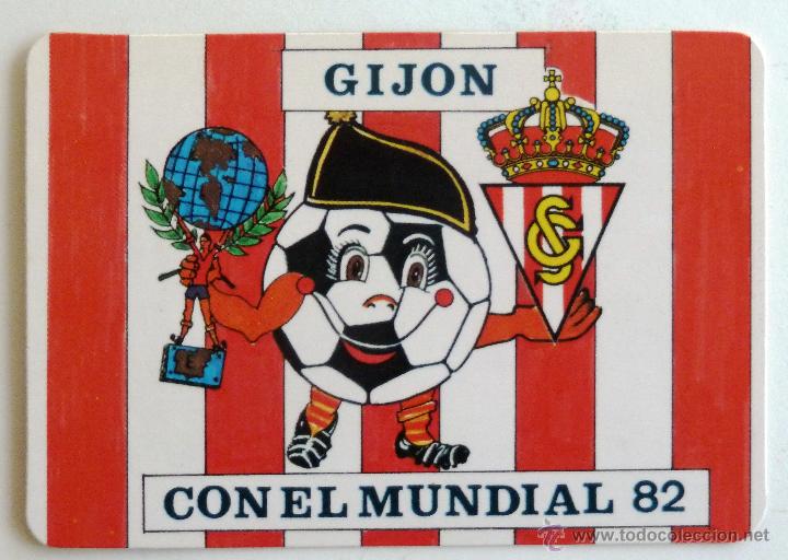 Coleccionismo calendarios: CALENDARIO DE BOLSILLO 1982. GIJON CON EL MUNDIAL 82. FUTBOL.