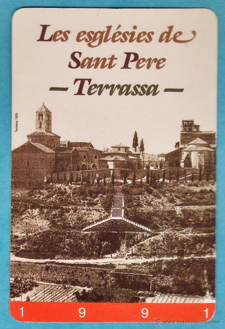 Collezionismo Calendari: calendario bolsillo - les esglesies de sant pere - caixa terrassa - en catalan - a&ntilde;o 1991