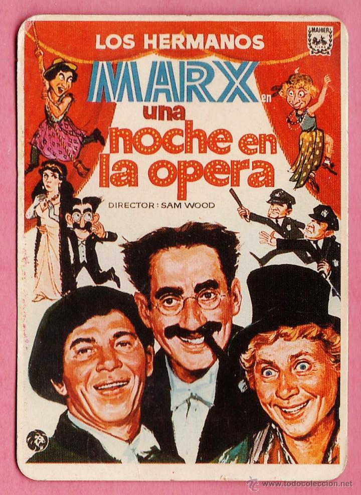 Collezionismo Calendari: calendario bolsillo - una noche en la opera - h. marx / cine - ermita&ntilde;o bar - barcelona - a&ntilde;o 1992