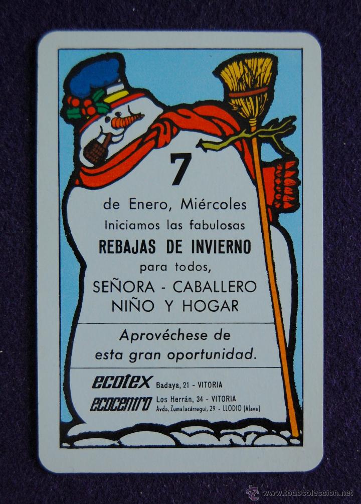 Collectables Calendars: CALENDARIO FOURNIER. ECOTEX- ECOCENTRO. A&Ntilde;O 1981