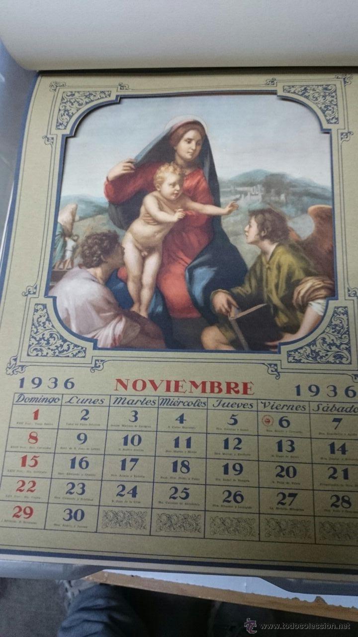 Coleccionismo Calendarios: CALENDARIO DE PARED 1936 CON LAMINAS DE CUADROS DEL MUSEO DEL PRADO
