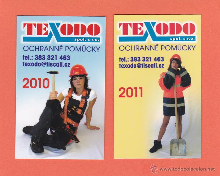 Coleccionismo calendarios: 2 CALENDARIOS EXTRANJERO 2010 Y 2011 - PUBLICIDAD. MUJER