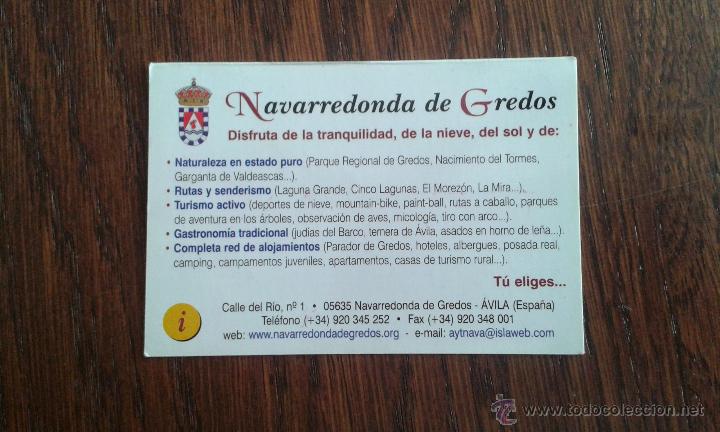 Coleccionismo Calendarios: calendario de publicidad Navarredonda de Gredos a&ntilde;o 2008