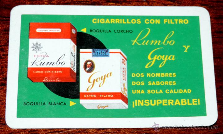 Collectionnisme Calendriers: Calendario fournier, con publicidad de tabaco, cigarrillos rumbo y goya, a&ntilde;o 1964.