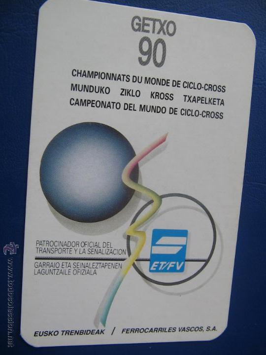 Coleccionismo calendarios: CALENDARIO BOLSILLO DEPORTE (CICLISMO. CAMP. DEL MUNDO DE CICLOCROSS) 1990 TREN. EUSKO TRENBIDEAK