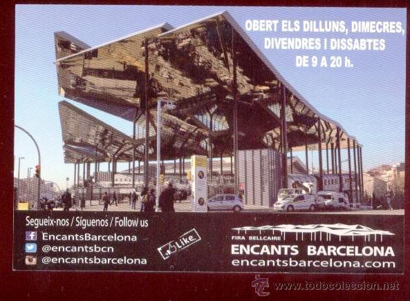 Coleccionismo calendarios: Calendario bolsillo 2015 - ELS ENCANTS, BARCELONA - CAMPANYA NADAL 2014