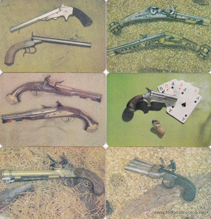 Coleccionismo Calendarios: 6 CALENDARIOS PORTUGAL 1987 - REVOLVERES ANTIGUOS. PISTOLAS (COLECCION NUMERADA)