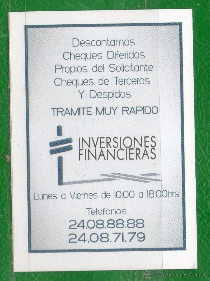 Coleccionismo calendarios: Uruguay-2011-   Calendarios  -Inversiones Finacieras - Foto 1