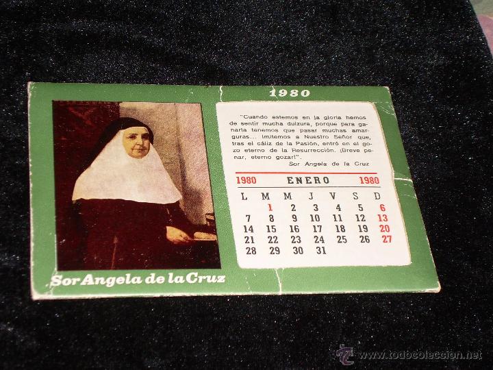Coleccionismo Calendarios: CALENDARIO DEL A&Ntilde;O 1980 DE SANTA ANGELA DE LA CRUZ