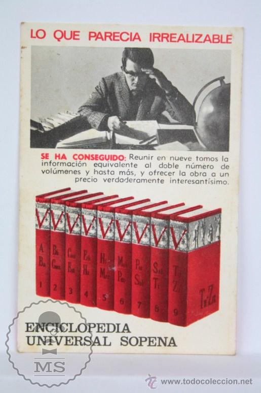 Coleccionismo Calendarios: Calendario Publicitario de Bolsillo - Enciclopedia Universal Sopena, E. Ram&oacute;n Sopena - A&ntilde;o 1966