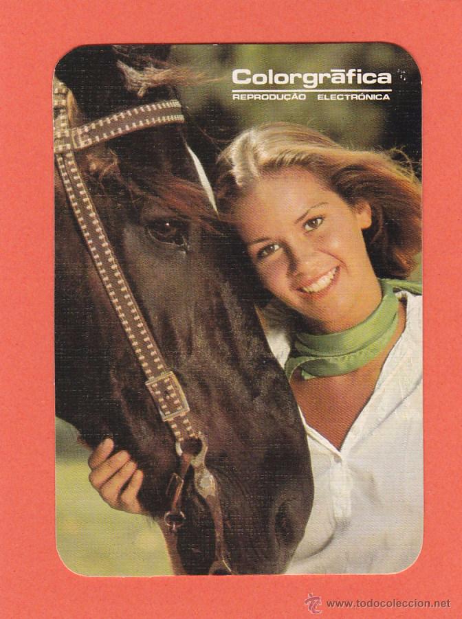 Coleccionismo Calendarios: CALENDARIO PORTUGAL 1988 - CHICA CON CABALLO. COLORGRAFICA