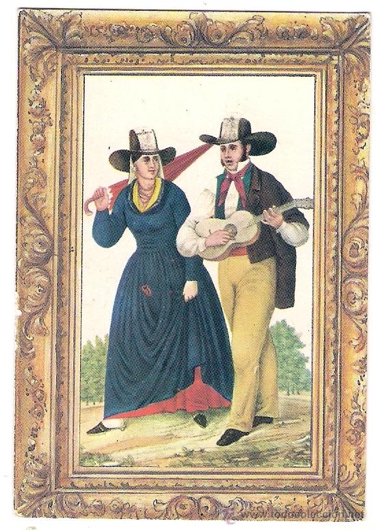 Coleccionismo Calendarios: -61423 CALENDARIO PINTURA PAREJA CON TRAJE REGIONAL, A&Ntilde;O 1992, CON PUBLICIDAD, EXTRANJERO