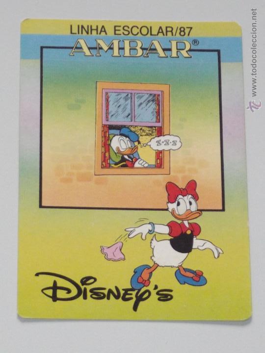 Coleccionismo Calendarios: Calendario dibujo Donal Daisy Disney 1987 con publicidad Portugal ambar calendarios dibujos B20