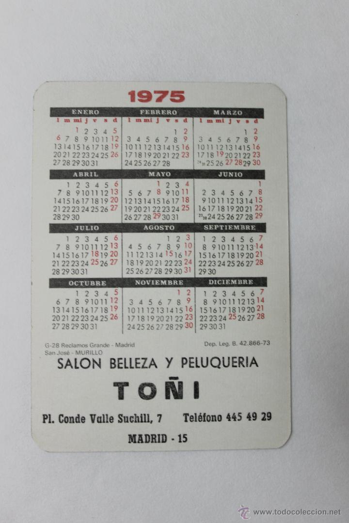 Collectables Calendars: CALENDARIO CON PUBLICIDAD MADRID TO&Ntilde;I 1975