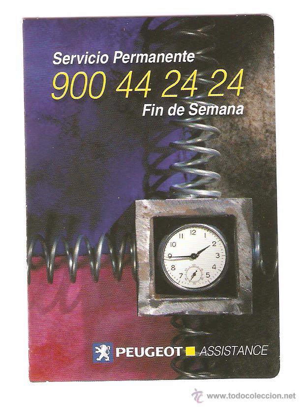 Coleccionismo Calendarios: CALENDARIO DE BOLSILLO PUBLICITARIO DEL A&Ntilde;O 2002 COCHES - PEUGEOT ASSISTANCE (CALENDARIO DOBLE)