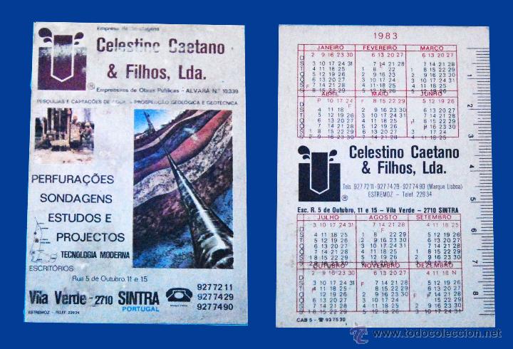 Coleccionismo Calendarios: Calendario - Serie PUBLICIDAD - EDITADO PORTUGAL - A&Ntilde;O 1983 - CELESTINO CAETANO & FILHOS, LDA.