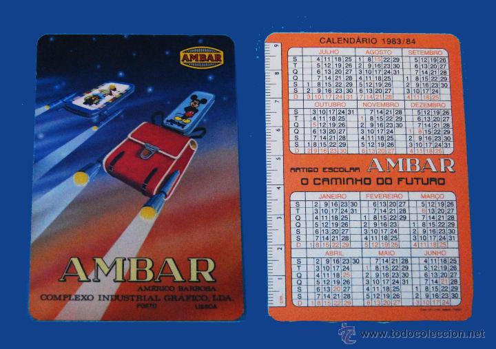 Coleccionismo Calendarios: Calendario bolsillo, SERIE PUBLICIDAD, publicado Portugal - a&ntilde;o:1983 - AMBAR, COMPLEJO INDUSTRIAL