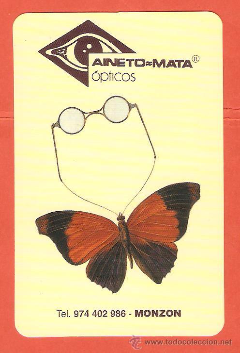 Coleccionismo calendarios: CALENDARIO DE BOLSILLO PUBLICITARIO DEL A&Ntilde;O 2007  MARIPOSA - OPTICOS  AINETO  MATA