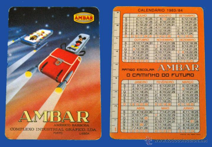 Coleccionismo Calendarios: Calendario SERIE PUBLICIDAD - publicado Portugal - a&ntilde;o:1983 - AMBAR, AM&Eacute;RICO BARBOSA