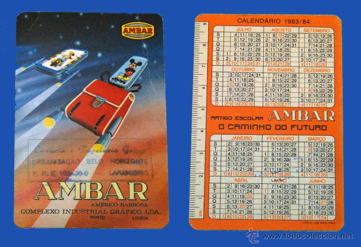 Coleccionismo Calendarios: Calendario SERIE PUBLICIDAD - publicado Portugal - a&ntilde;o:1983 - AMBAR, AM&Eacute;RICO BARBOSA