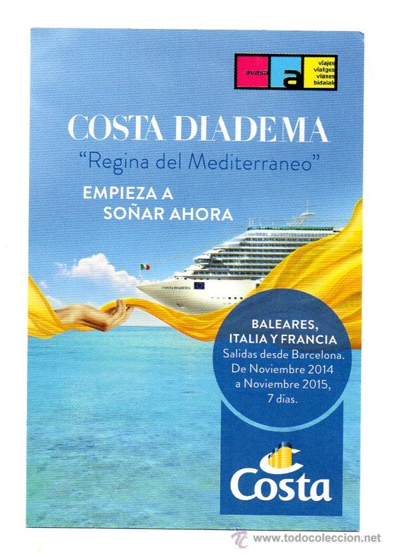 Coleccionismo calendarios: Calendario de Publicidad 2015 - COSTA DIADEMA