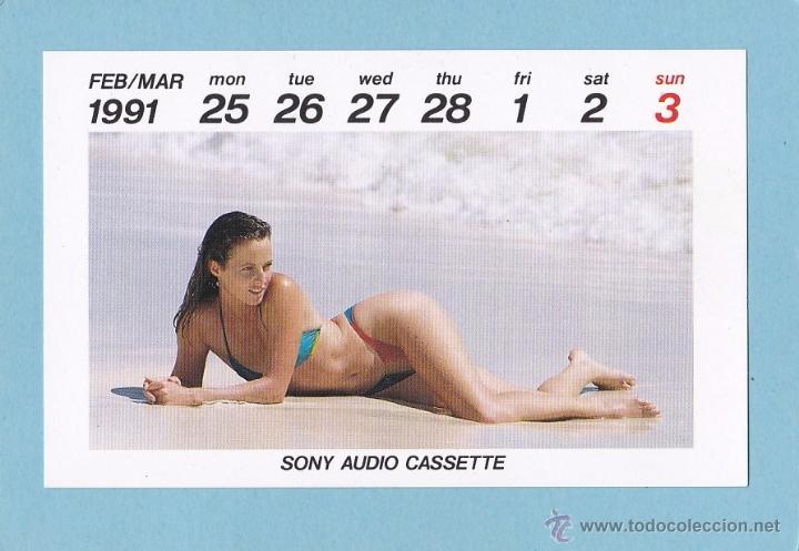 Collectables Calendars: CALENDARIO EROTICO 1991 - SONY AUDIO CASSETE. DESNUDO FEMENINO