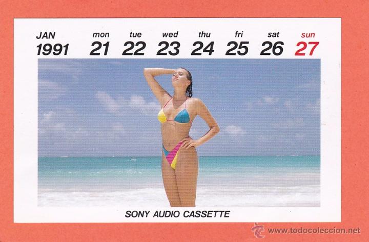 Coleccionismo calendarios: CALENDARIO EROTICO 1991 - SONY AUDIO CASSETE. DESNUDO FEMENINO