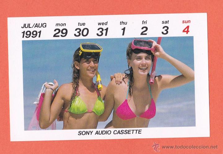 Coleccionismo calendarios: CALENDARIO EROTICO 1991 - SONY AUDIO CASSETE. DESNUDO FEMENINO