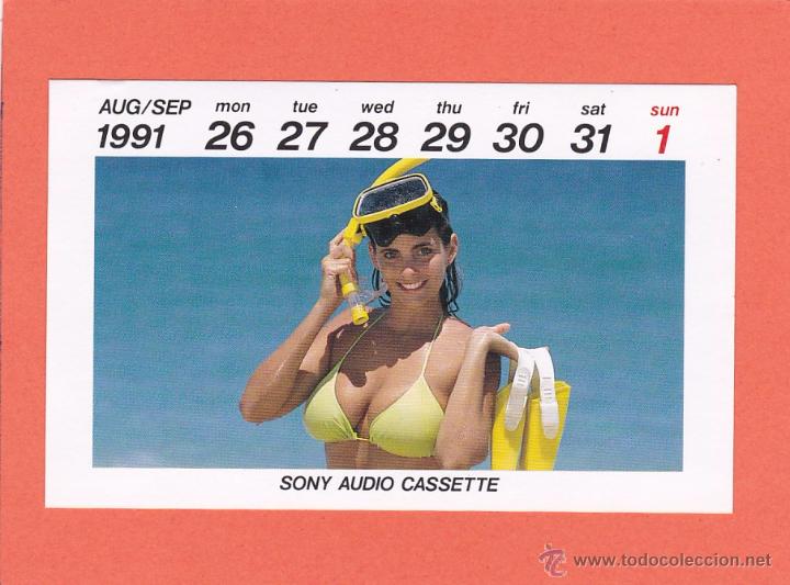 Coleccionismo calendarios: CALENDARIO EROTICO 1991 - SONY AUDIO CASSETE. DESNUDO FEMENINO