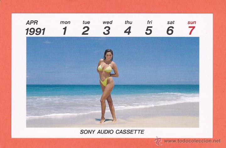 Coleccionismo calendarios: CALENDARIO EROTICO 1991 - SONY AUDIO CASSETE. DESNUDO FEMENINO