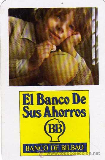 Colecionismo Calend&aacute;rios: Calendario fournier el Banco de sus ahorros. Banco de Bilbao. A&ntilde;o 1975
