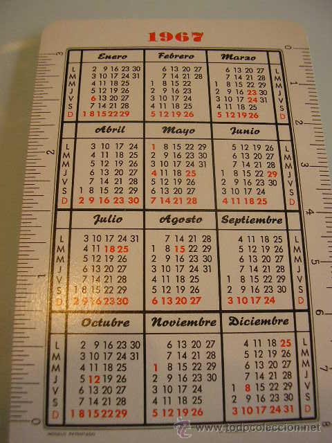Calendario Fournier 1967 Taver Comprar Calendarios Antiguos En
