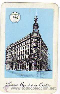 Colecionismo Calend&aacute;rios: Calendario fournier para 1965 Banco Espa&ntilde;ol de Cr&eacute;dito.